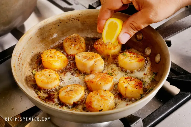 Brown Butter Scallop Scampi
