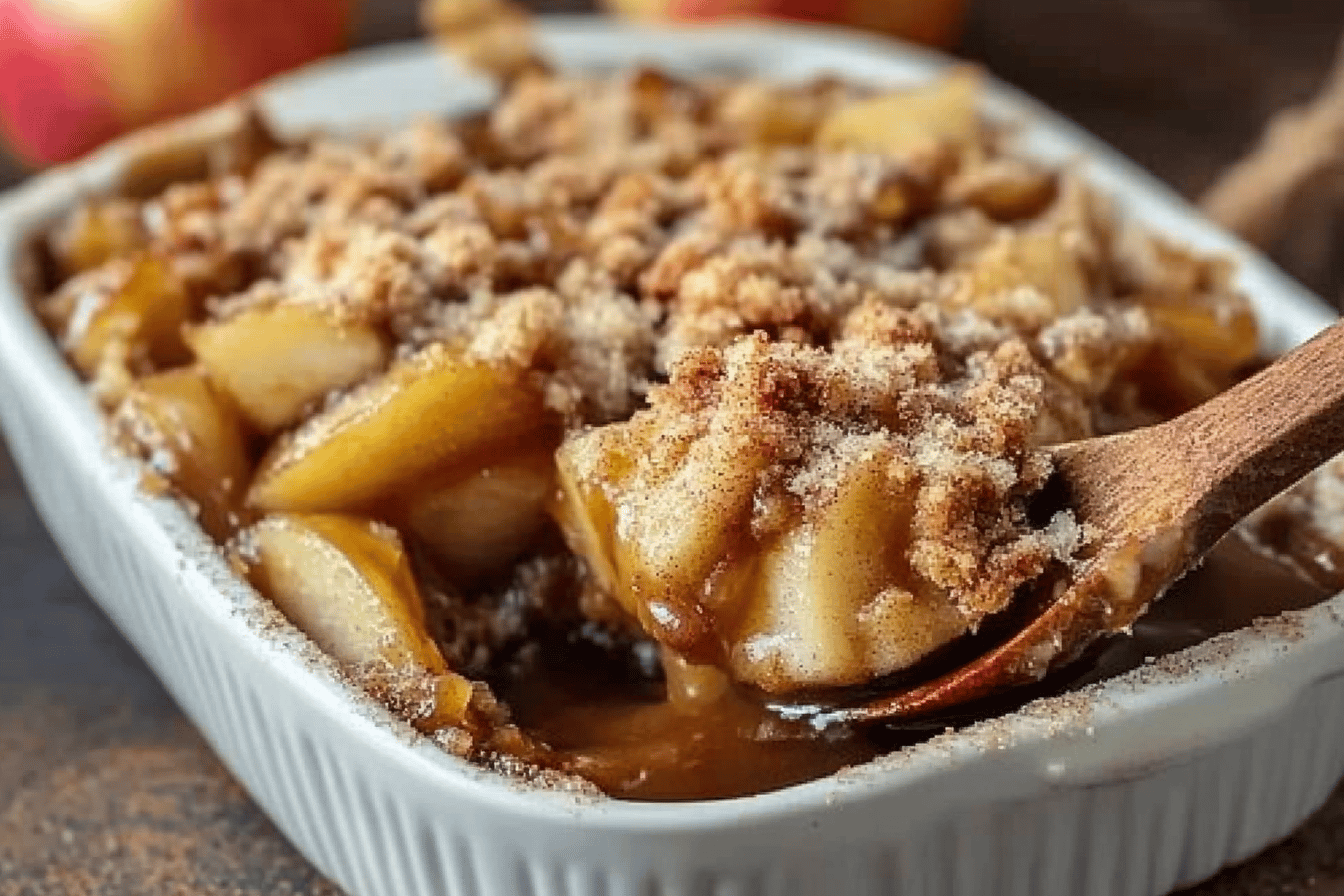 Caramel Apple Cinnamon Roll Dump Cake