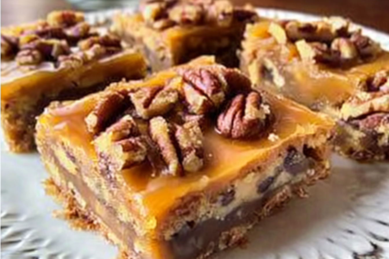 Caramel Pecan Dream Bars