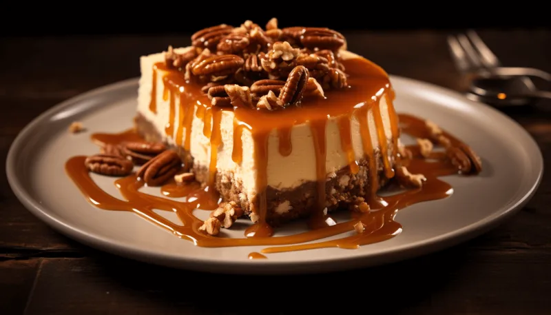 Caramel Turtle Cheesecake