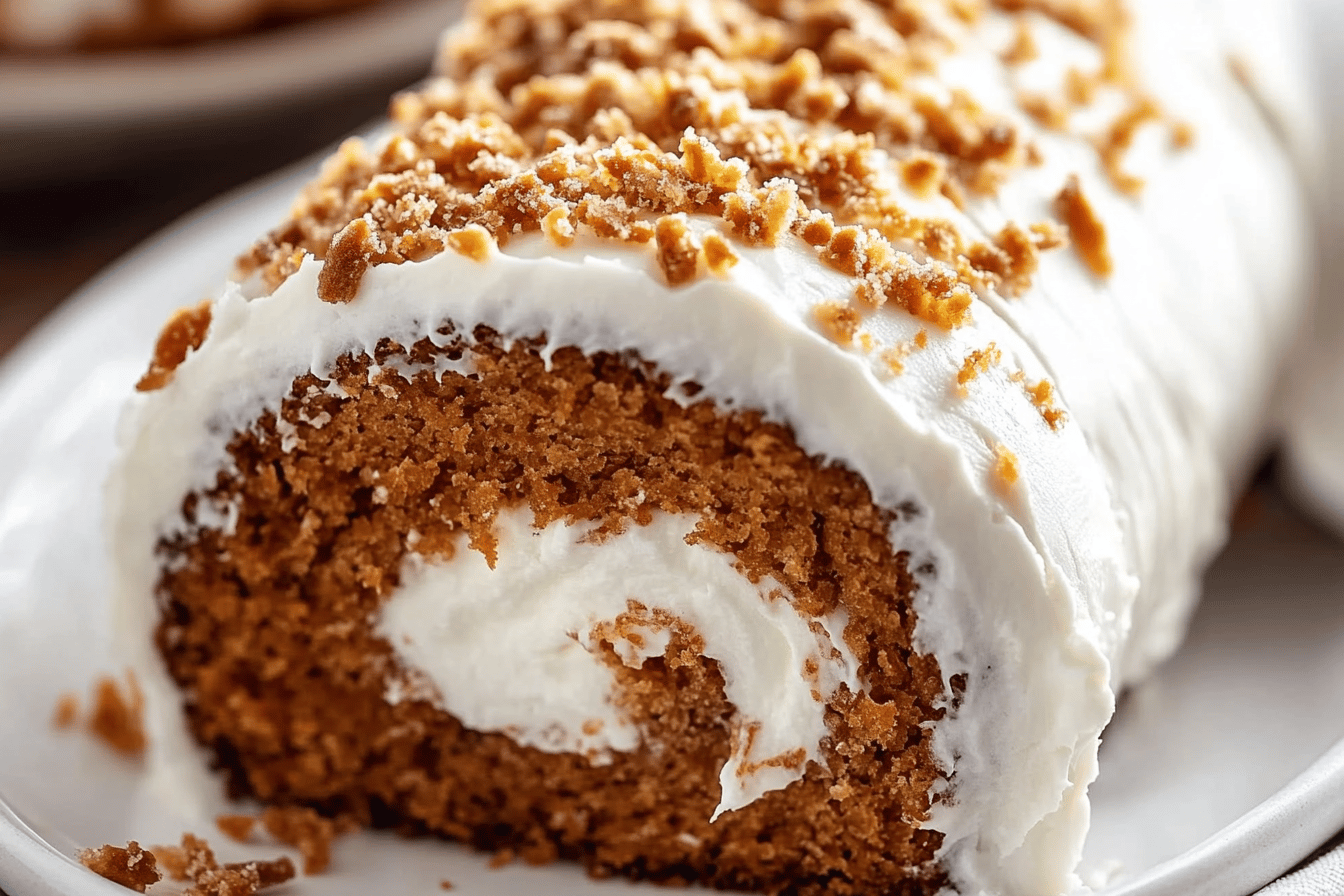 Carrot Cake Roll With Cream Cheese Frosting Filling