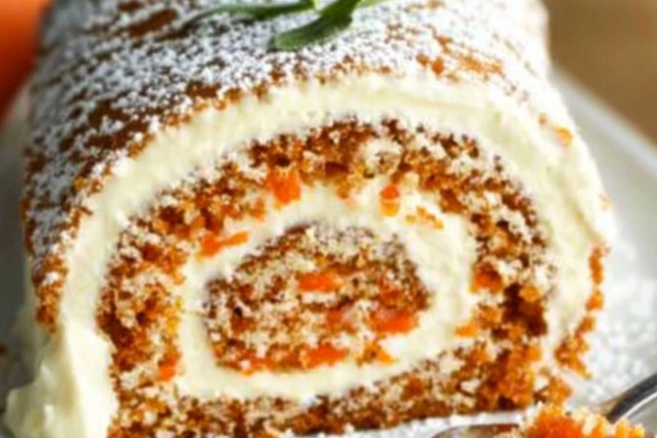 Carrot Cake Roll With Cream Cheese Frosting Filling