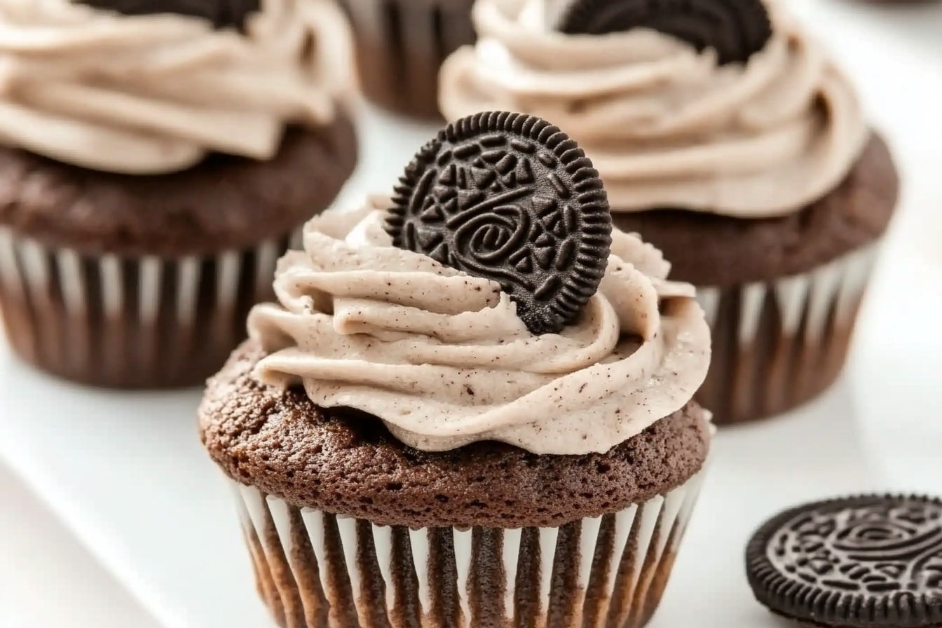 Chocolate Cupcakes With Oreo Buttercream