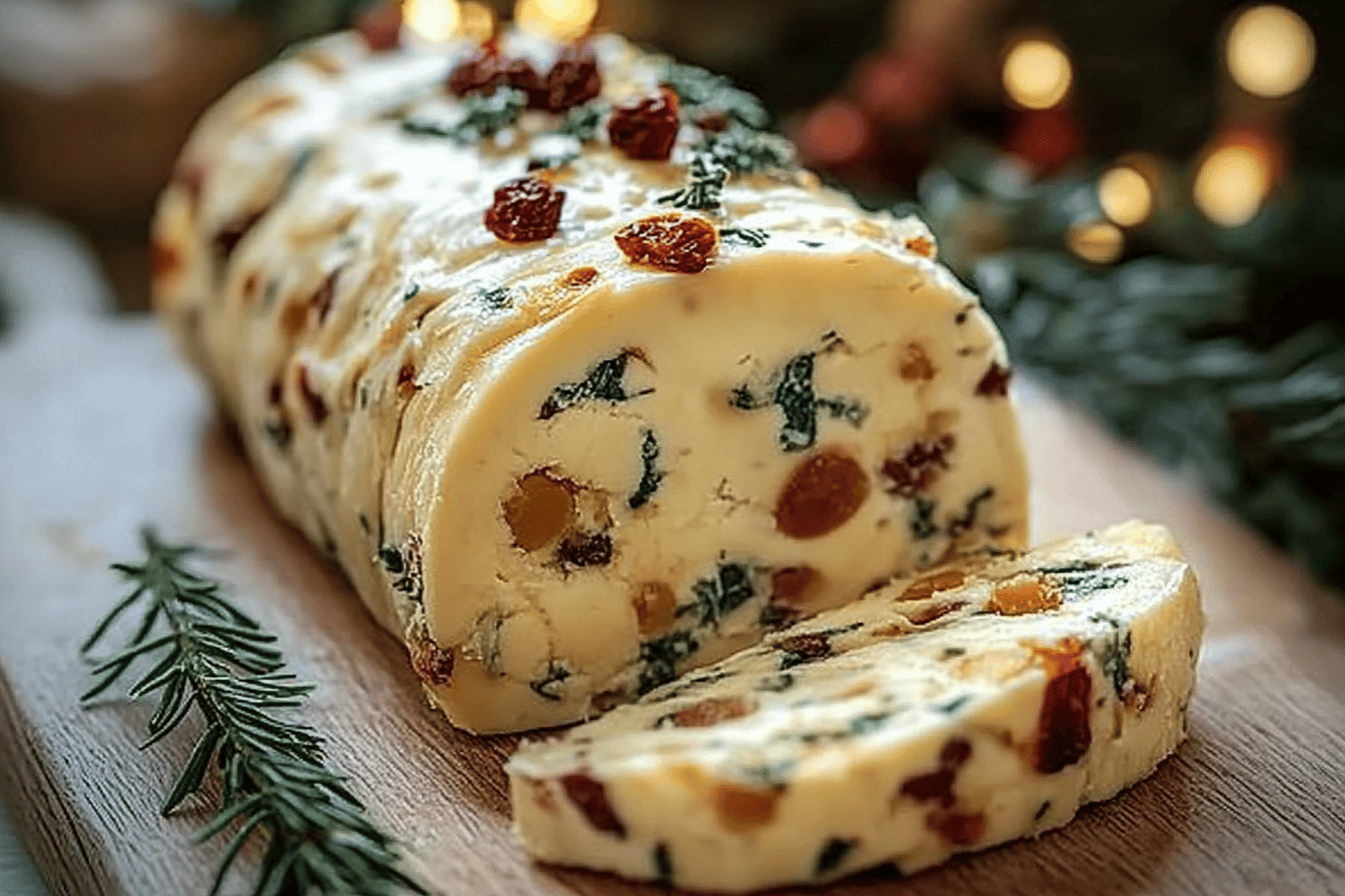 Christmas Appetiser Italian Cheese Log