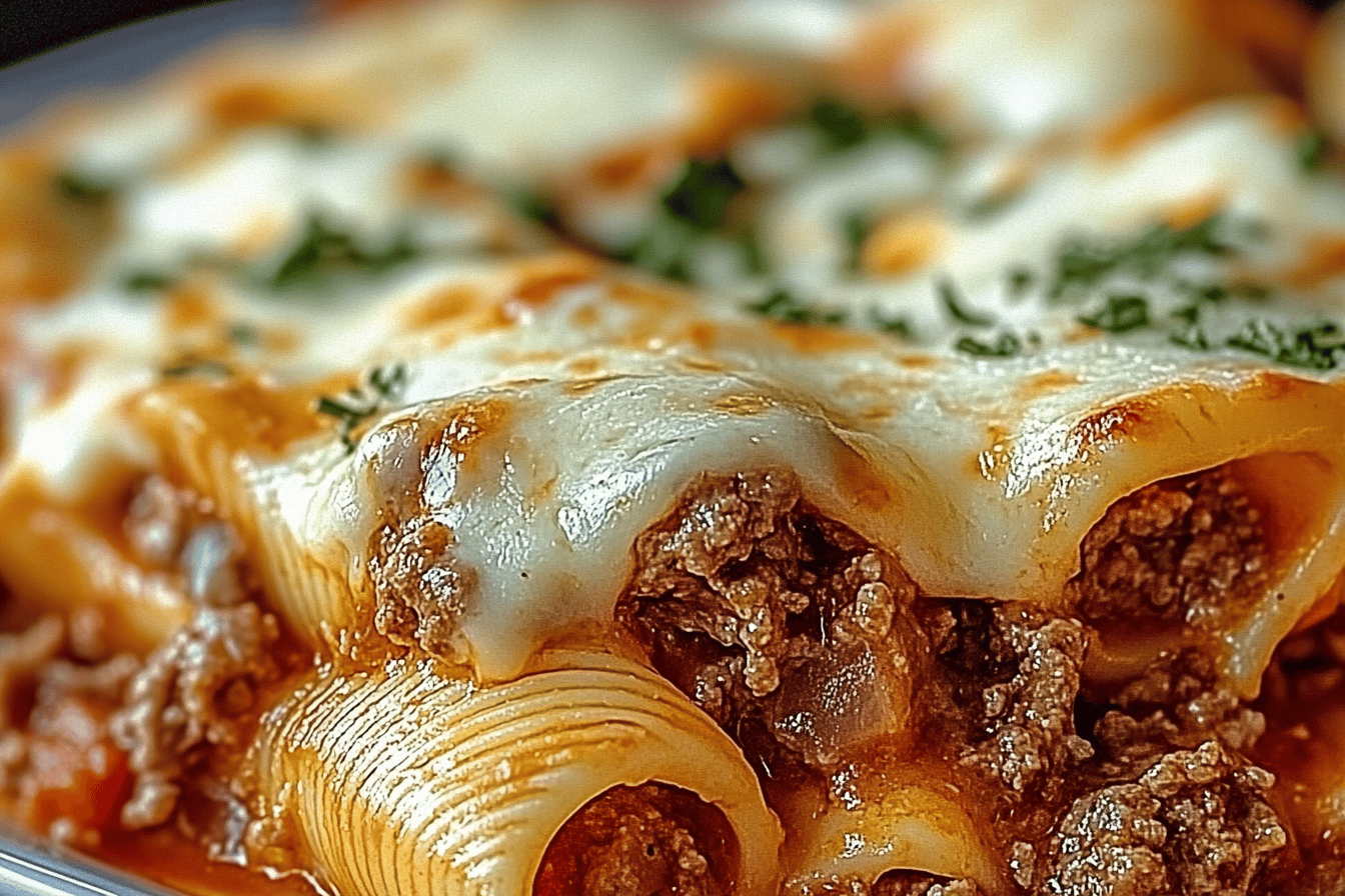 Creamy Ricotta Beef Stuffed Shells Pasta