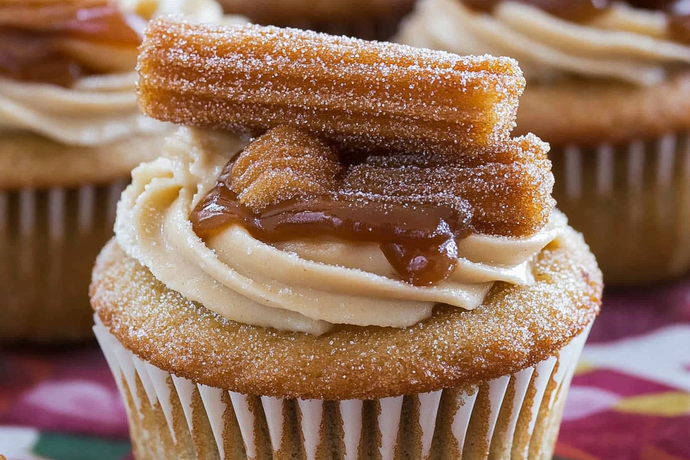 Dulce De Leche Churro Cupcakes