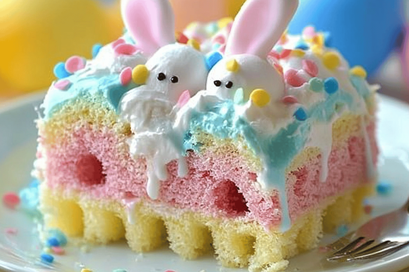 Easter Bunny Poke Cake