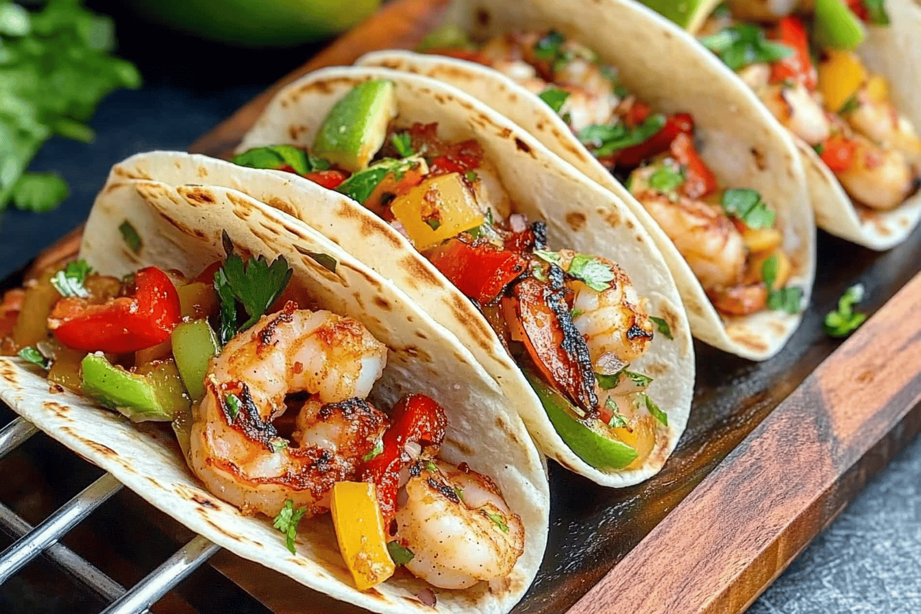 Garlic-Lime Shrimp Fajitas