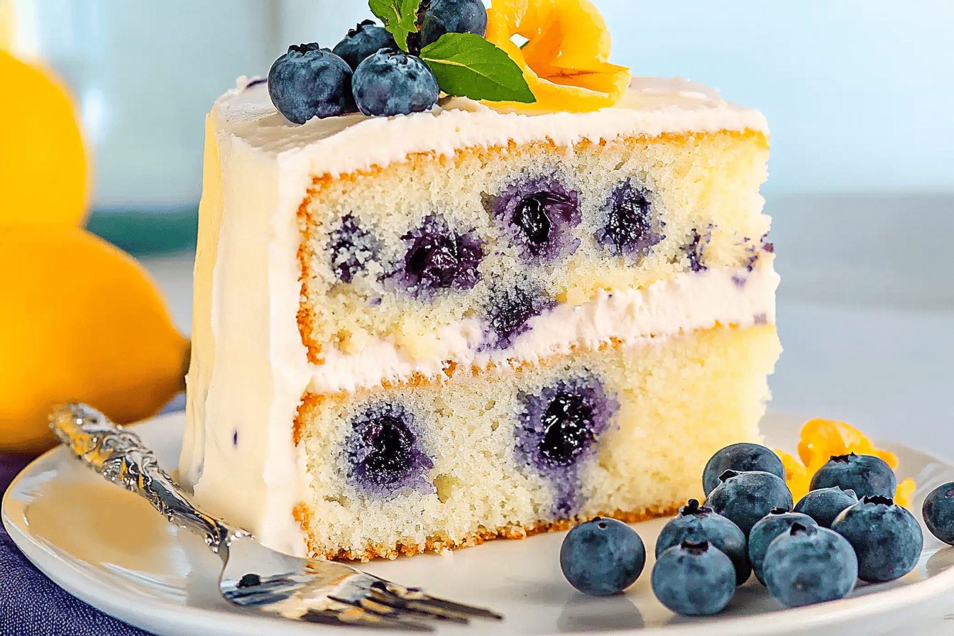 Lemon Blueberry Buttermilk Cake