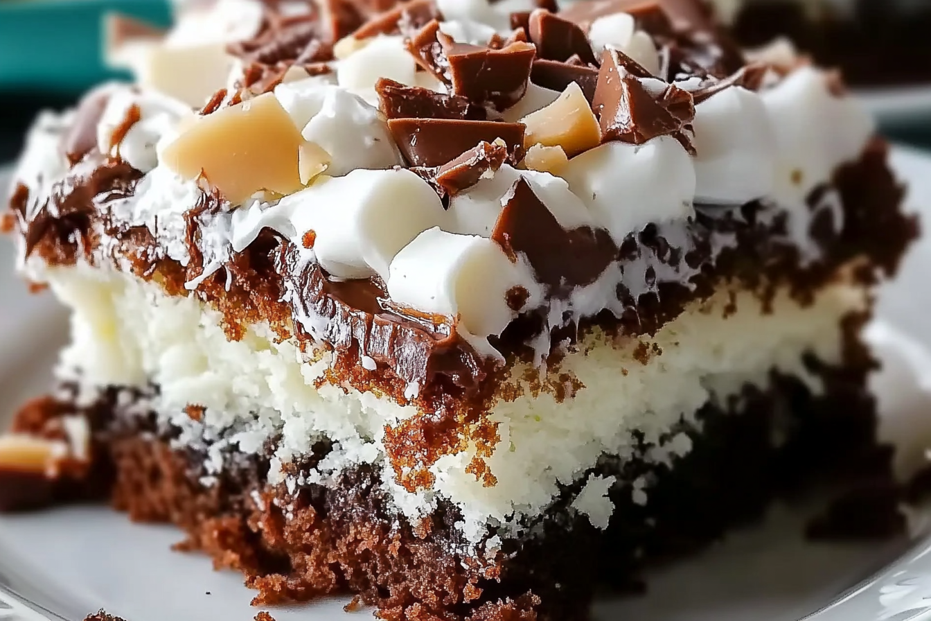 Mounds Poke Cake