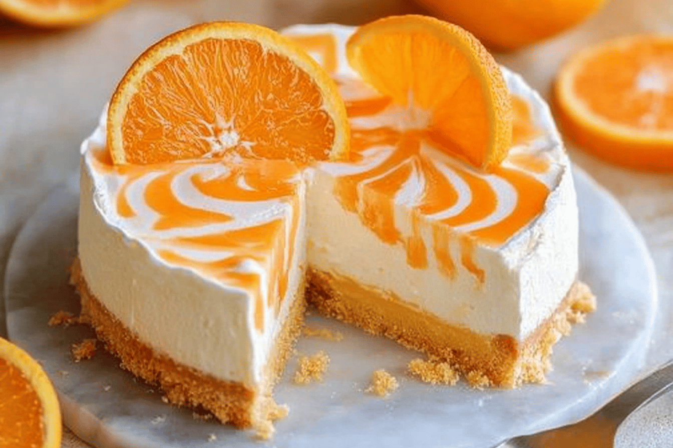 No-Bake Orange Creamsicle Cheesecake