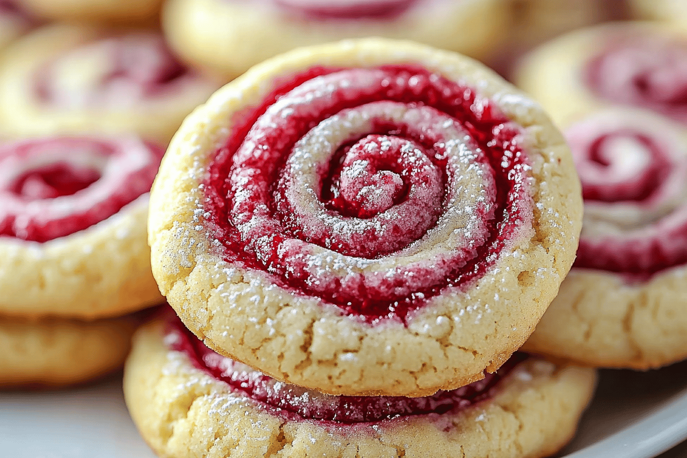 Raspberry Swirl Cookies