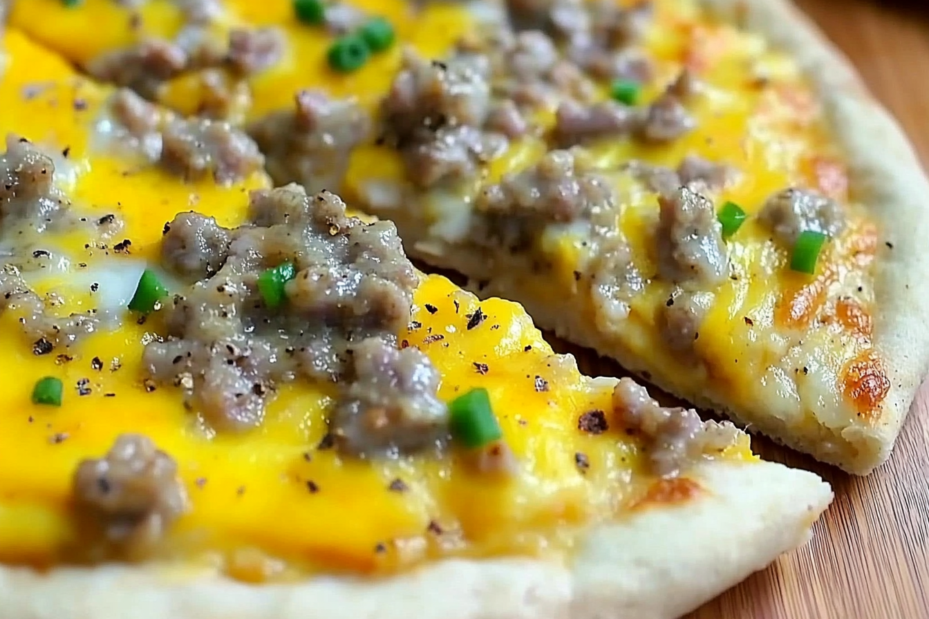 Sausage Gravy Breakfast Pizza