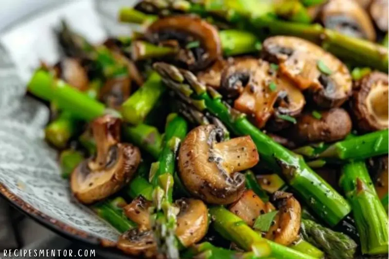 Sautéed Asparagus and Mushrooms
