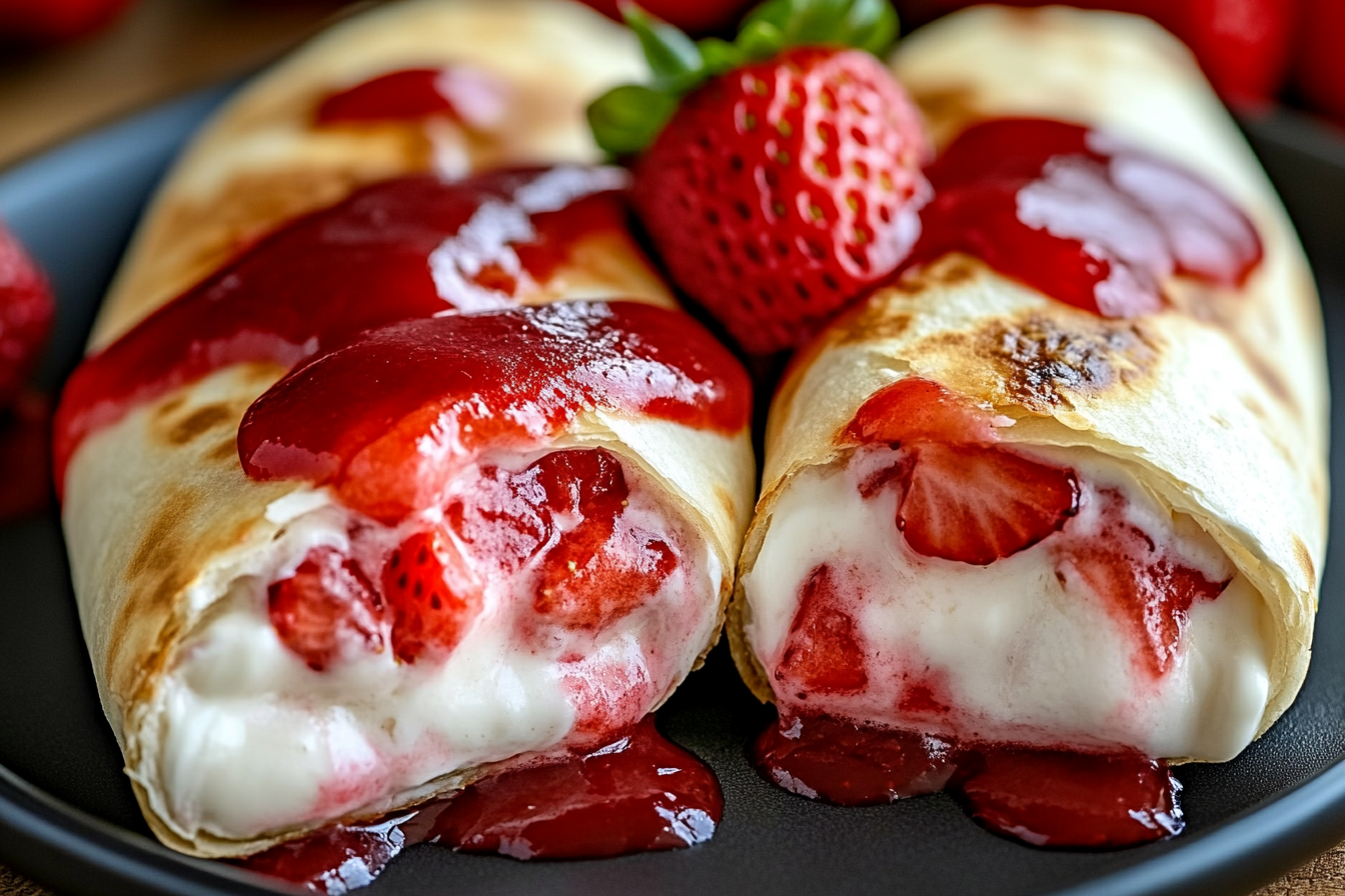 Strawberry Cheesecake Chimichangas