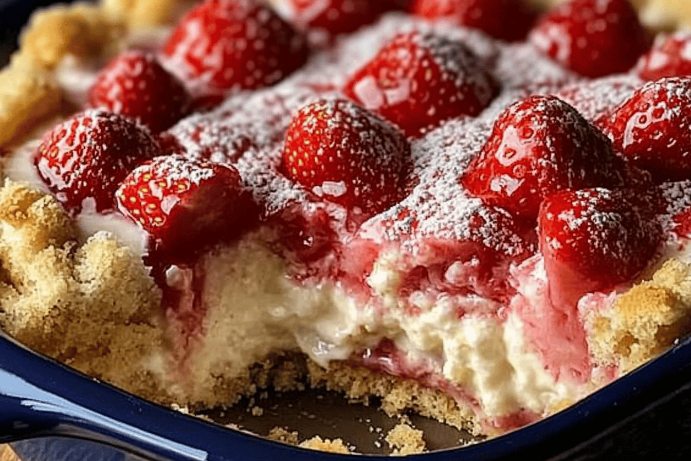 Strawberry Cheesecake Dump Cake