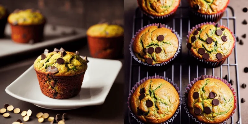 Zucchini Muffins with Chocolate Chips