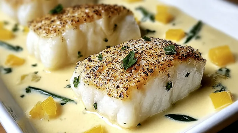 Baked Cod in Coconut Lemon Cream Sauce for Busy Weeknights
