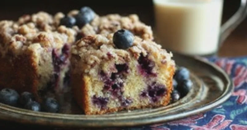 Comforting Blueberry Pecan Crumble Coffee Cake Recipe