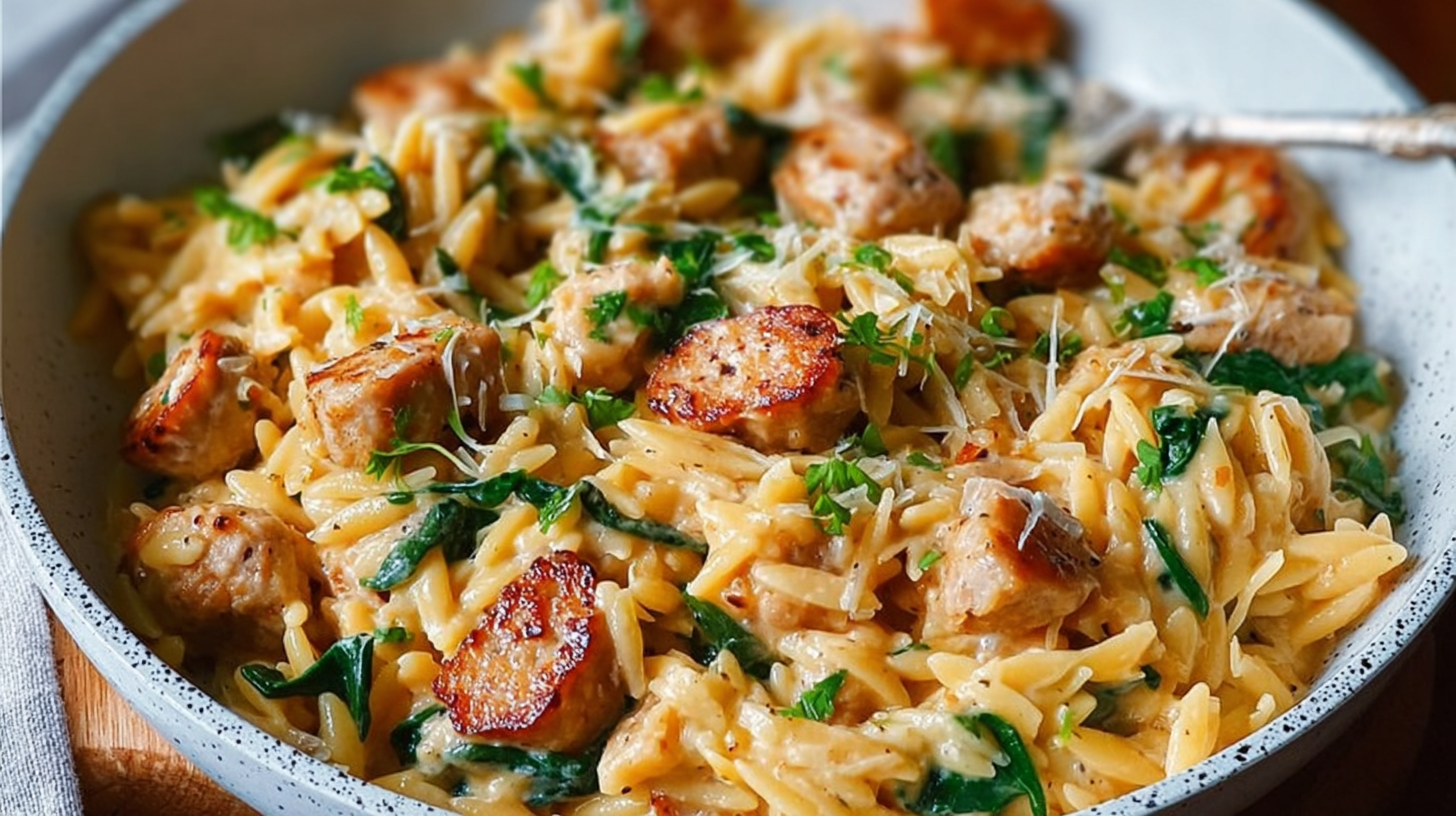 Creamy Chicken Sausage Orzo: A Quick and Satisfying One-Pan Meal