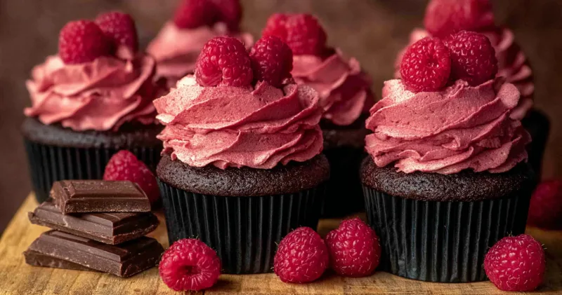 Decadent Chocolate Raspberry Cupcakes: A Sweet Delight