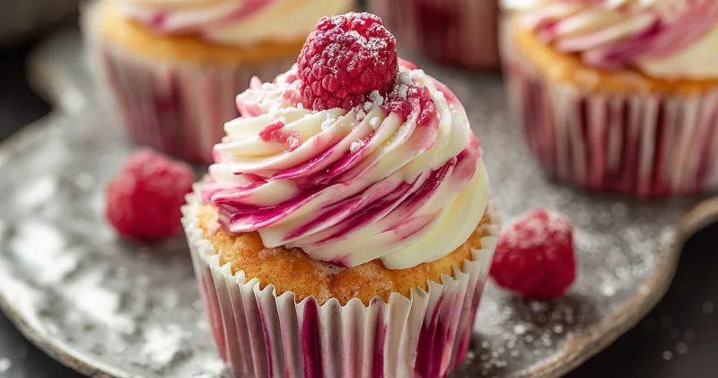 Decadent Raspberry Swirl Cupcakes Recipe