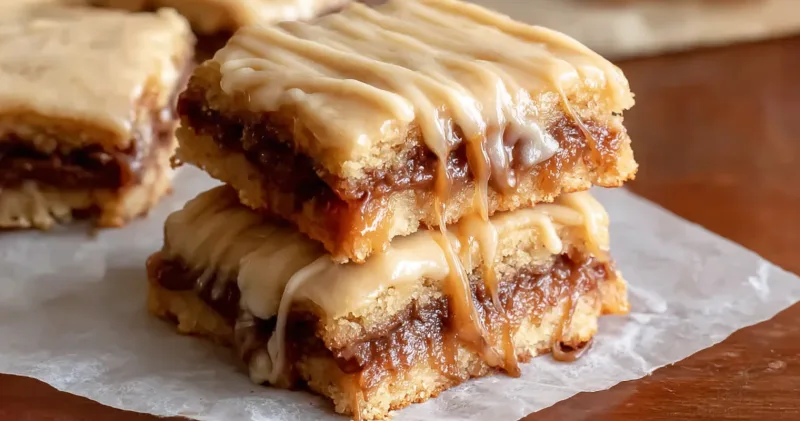Decadent Salted Caramel Brown Sugar Pop Tart Cookie Bars