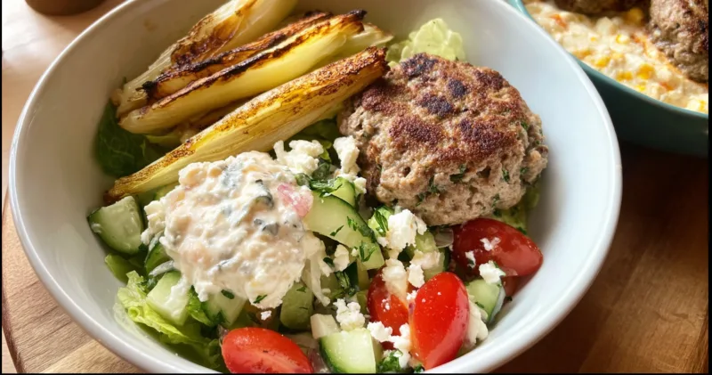 Delicious Mediterranean Turkey Burger Bowls: A Healthy Meal in Minutes!