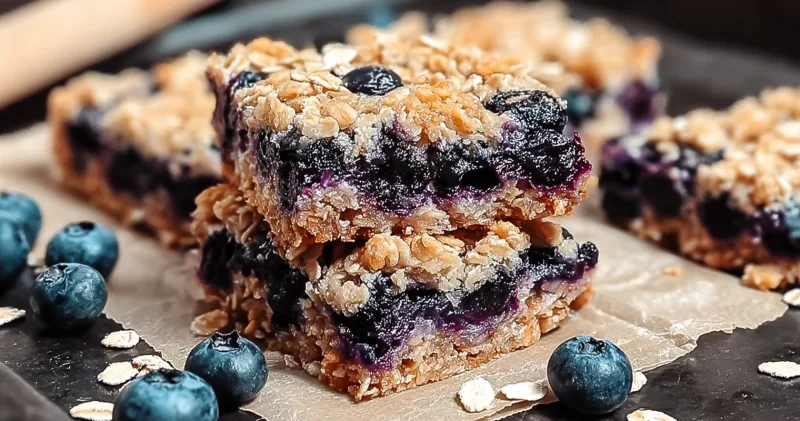 Deliciously Healthy Blueberry Oatmeal Bars