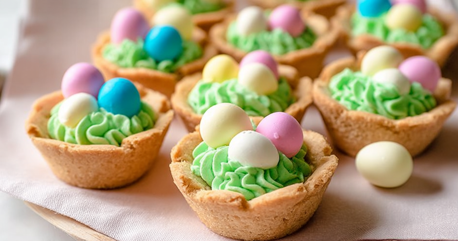 Delightful Easter Basket Sugar Cookie Cups