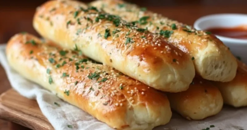 Homemade Soft Breadsticks: Fluffy, Garlic-Butter Delights