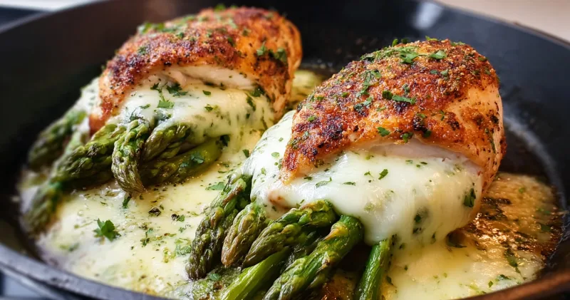 Irresistible Asparagus and Cheese Stuffed Chicken Breast