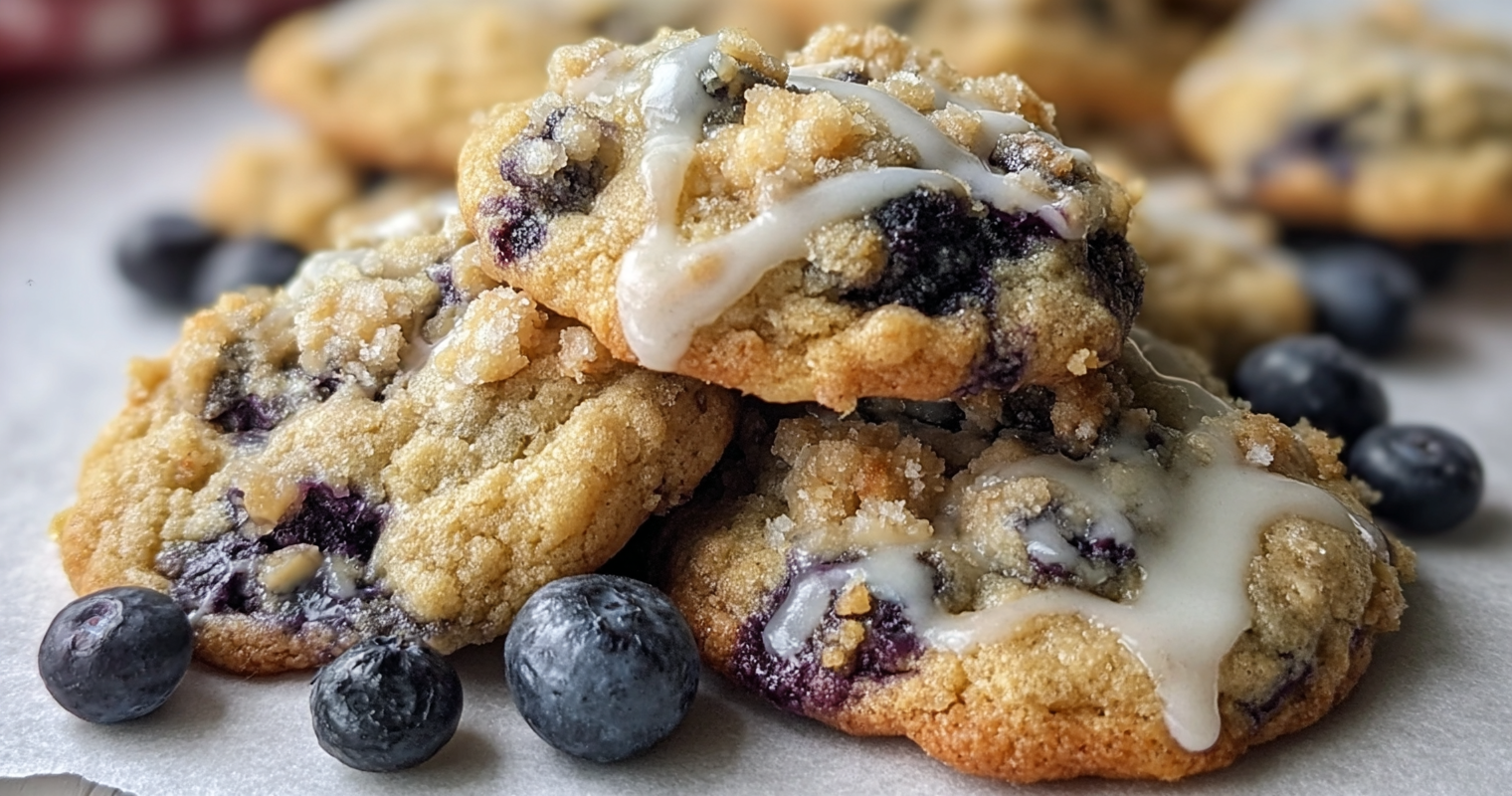 Irresistible Blueberry Muffin Cookies with Streusel Topping