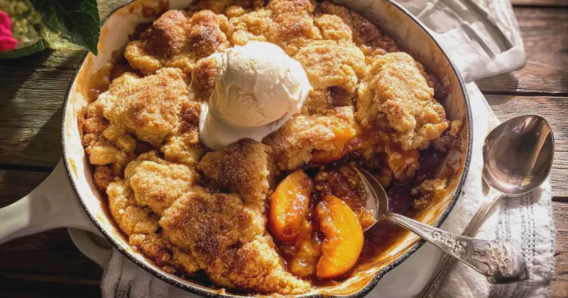 Irresistible Caramel Peach Dump Cake Recipe
