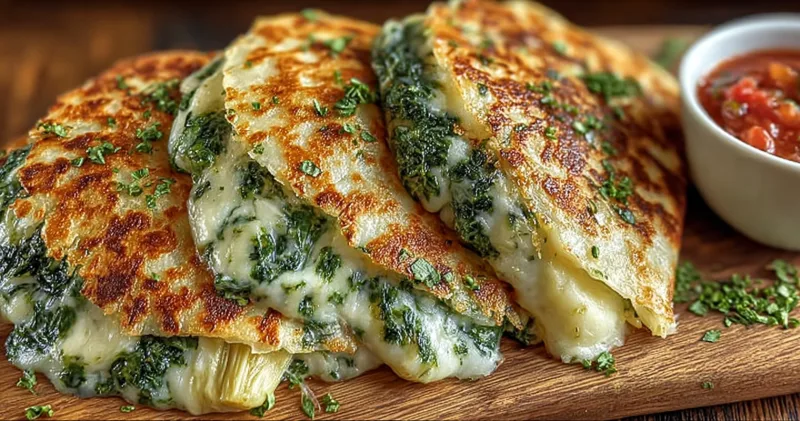 Irresistible Savory Spinach Artichoke Quesadillas Recipe