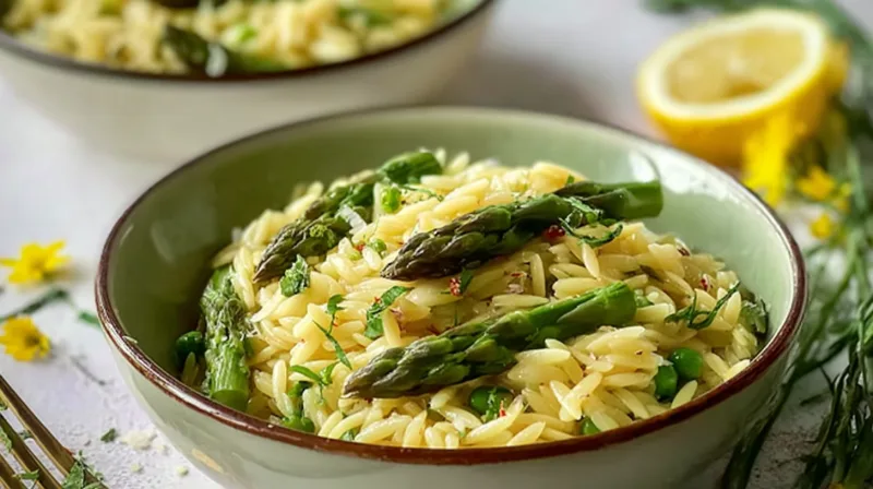 Quick & Zesty Lemon Orzo with Asparagus – A 30-Minute Delight!