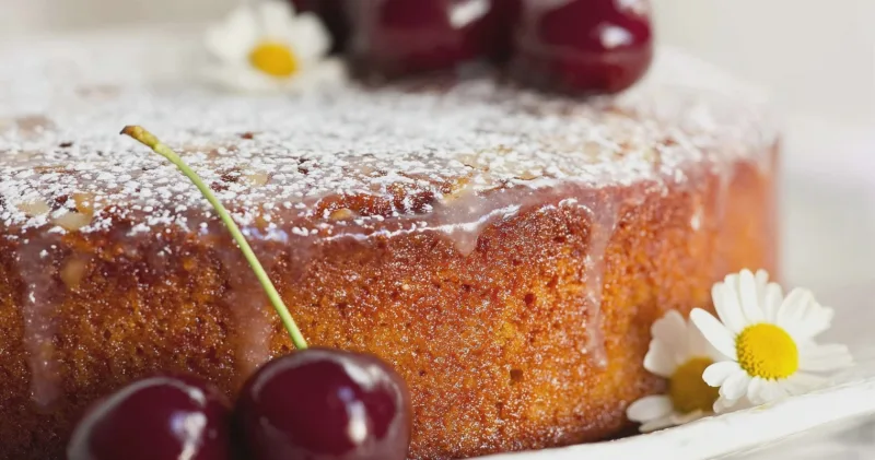 Ridiculously Easy Sweet Cherry Almond Cake