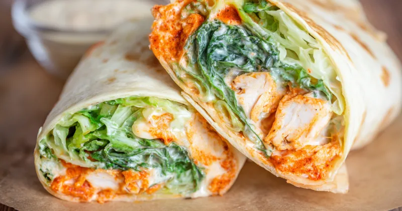 Spice Up Your Lunch: Irresistible Buffalo Chicken Caesar Salad Wraps