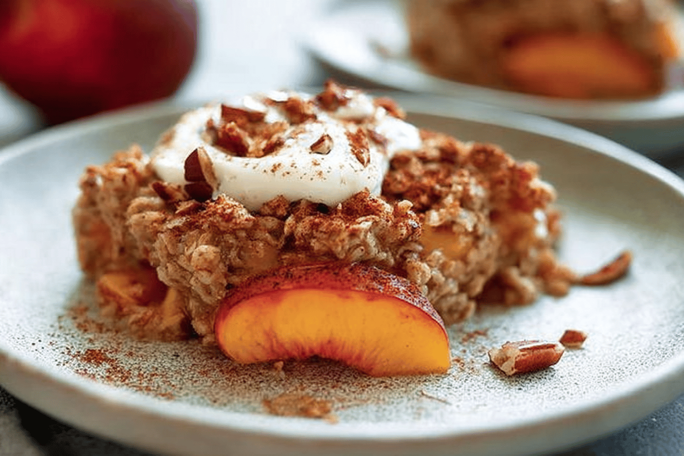 Peach Baked Oatmeal