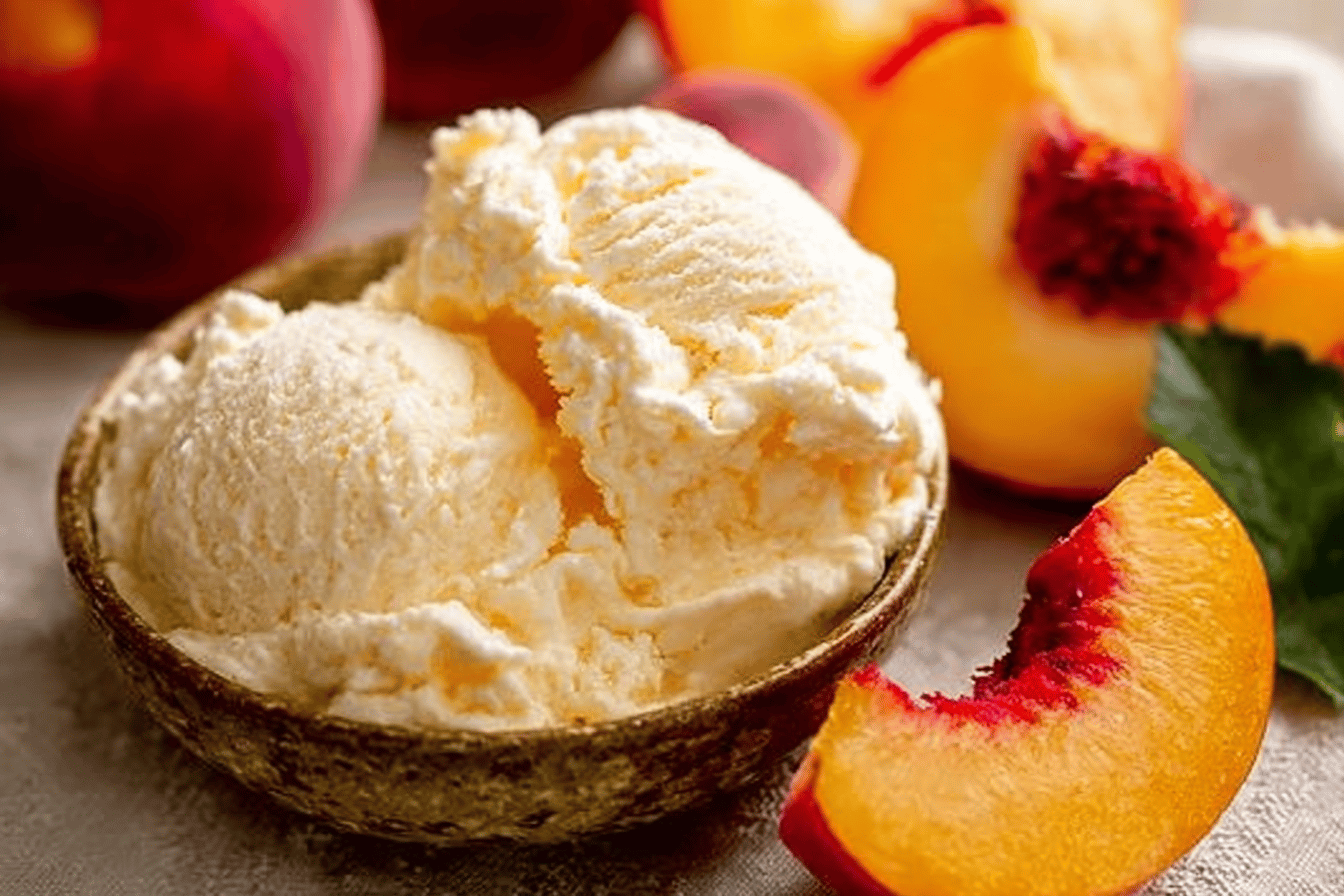 Peach Ice Cream Homemade