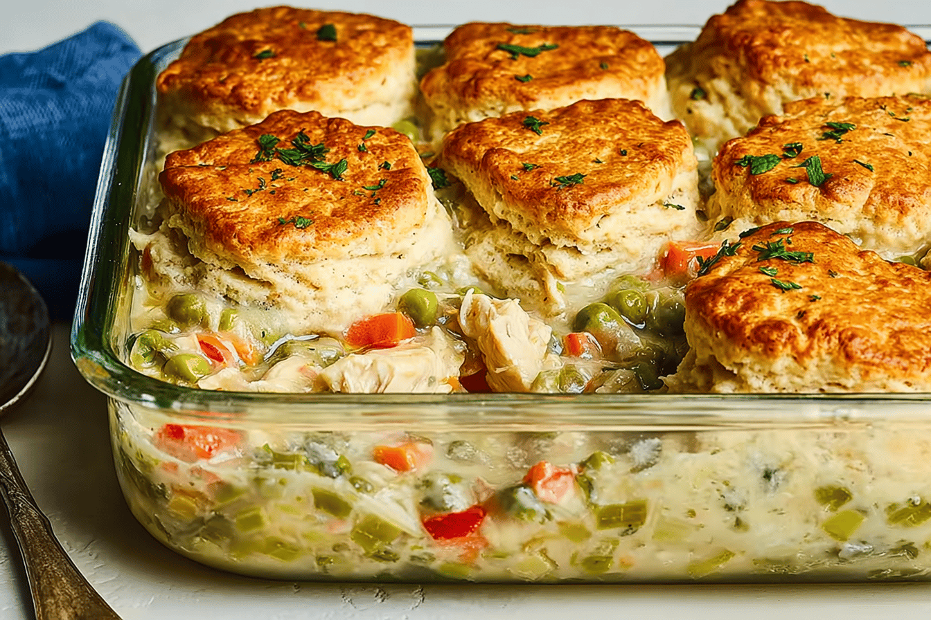 Mom's Fabulous Chicken Pot Pie With Biscuit Crust